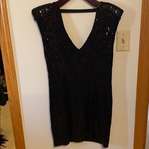 Sequin Deep V Mini